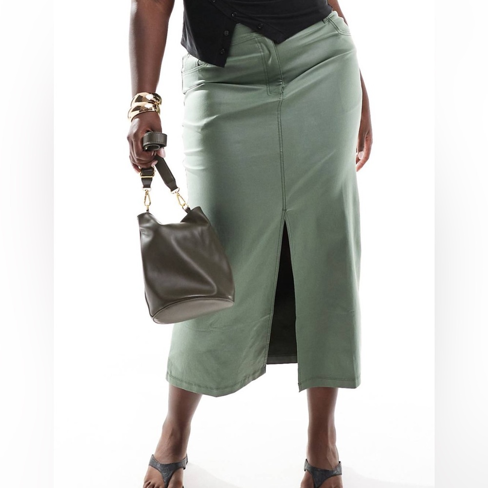 Green Coated Skirt